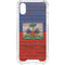 Haiti Flag Dark Wood iPhone XS Clear Case